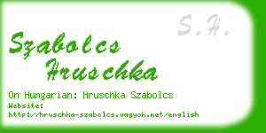 szabolcs hruschka business card